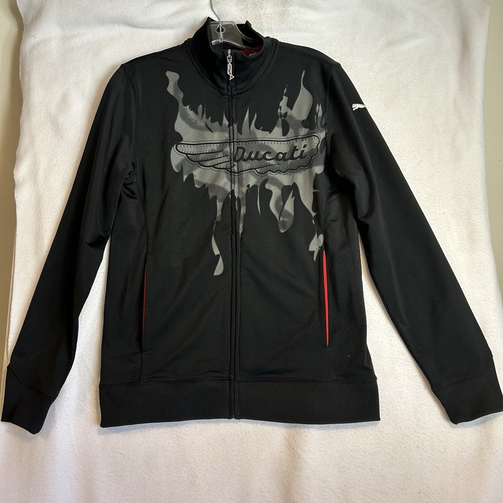 Ducati Puma Full Zip Track Jacket Men Medium Motorcycle Racing Moto Biker Detail